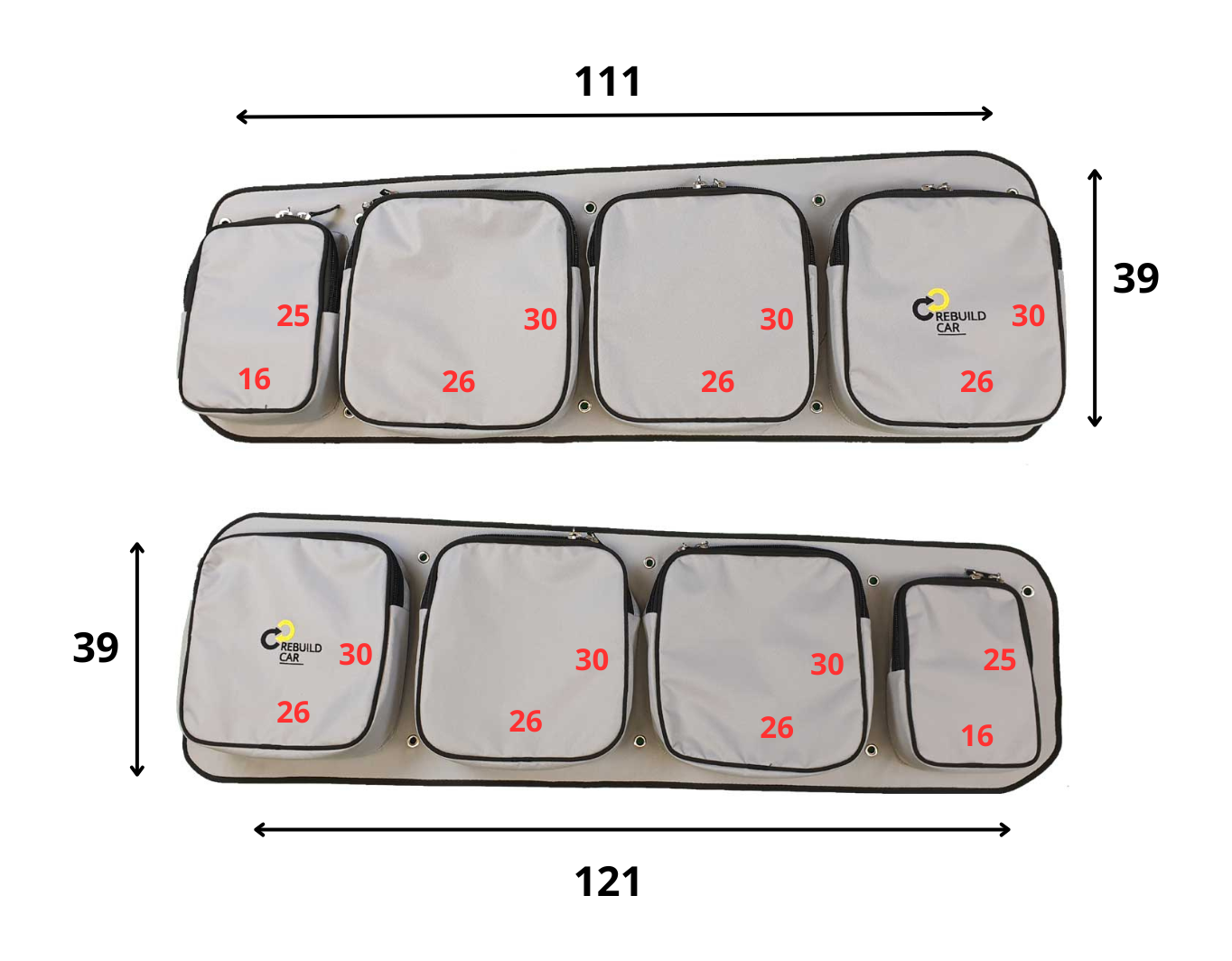 Ford Custom -taška zadní set 2